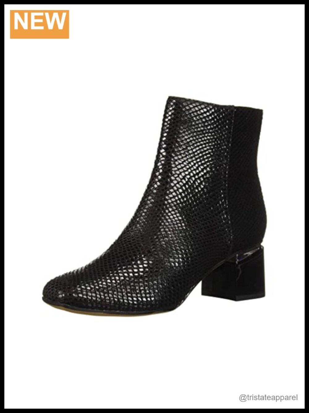 Franco Sarto Marquee Women's Ankle Bootie Square Toe Block Heel Leather